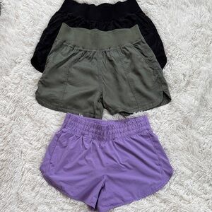 Members Mark Women's Black, Green & Purple Pull on Shorts